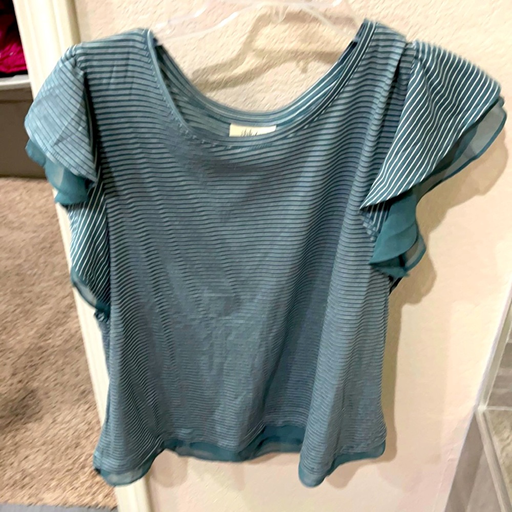 Never worn Ruffle sleeve top